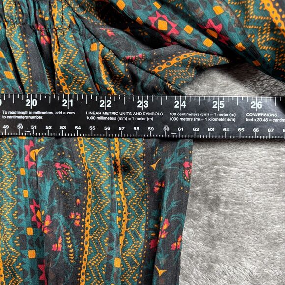 Hailey & Co Peasant Top Sheer Balloon Sleeve Dark Academia Preppy Size 2X I131 - Picture 5 of 9